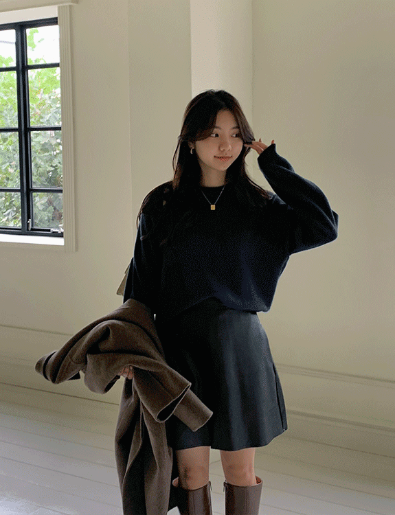 카인드 레더 mini skirt