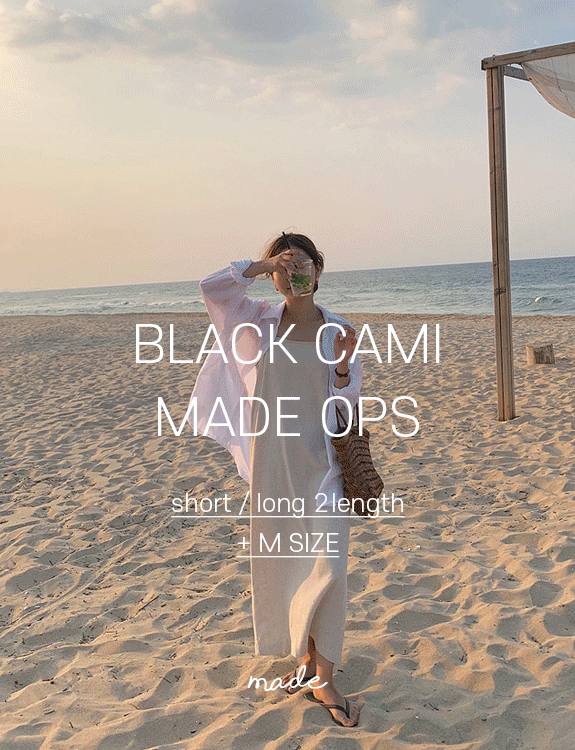 [7,400장돌파/재입고] black cami made ops