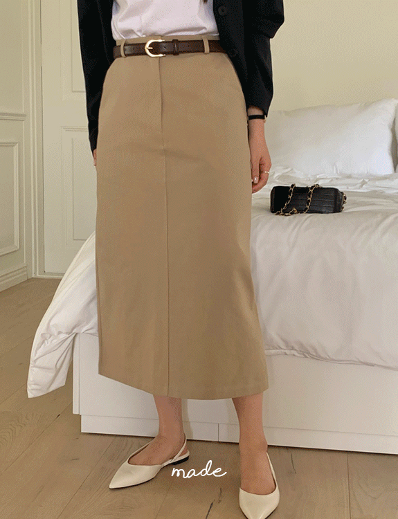 [ 크림S 제외 당일출고]탄탄 코튼 에이치 스커트 - made skirt