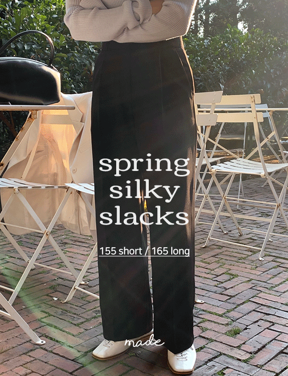 스프링 실키 슬랙스 - made slacks